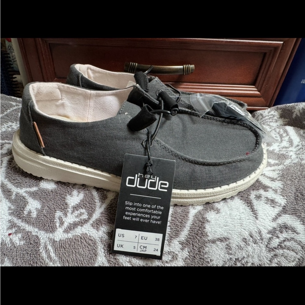 Hey Dudes Gray Slip-On Shoes